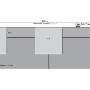 Metcalfe Metcalfe PO276 Low relief terraced red brick house backs (H0/OO gauge)
