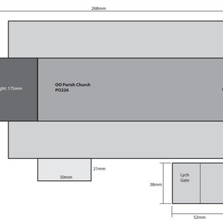 Metcalfe Metcalfe PO226 Dorfkirche (Spur H0/OO)