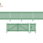 Wills Wills Modern SSM316 Pallisade Fencing with gates (Gauge H0/00)