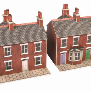 Metcalfe Metcalfe PN103 Terrace Houses in Red Brick (N gauge)
