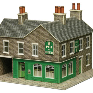Metcalfe Metcalfe PN117 Laden auf der Ecke und Kneipe, aus grauem Stein (Baugröße N)