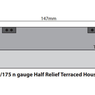 Metcalfe Metcalfe PN174 Red brick terraced house fronts (N-Gauge)