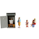 NOCH Noch 15560 WC verhalen (Schaal H0), 4 figuren