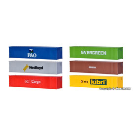 Kibri Kibri 10922 40 ft containers (Schaal H0) 6 stuks