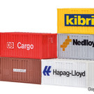 Kibri Kibri 10924 20 ft containers (Schaal H0) 6 stuks