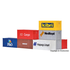 Kibri Kibri 10924 20-Fuß-Container (Spur H0) 6 Stück