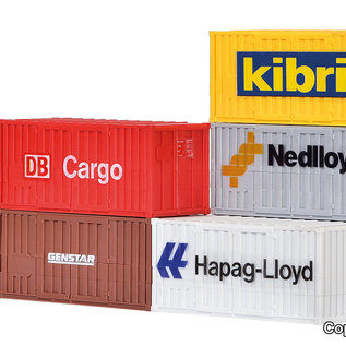 Kibri Kibri 10924 20 ft containers (Schaal H0) 6 stuks