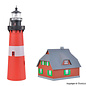Kibri Kibri 39166 Leuchtturm Hörnum Sylt mit Nebengebäude (Spur H0)