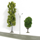 Digikeijs Digikeijs DR60202 Straatlamp dubbel met Warm Witte led (4 stuks) (schaal N)