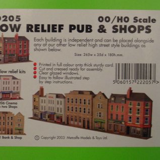 Metcalfe Metcalfe PO205 Low relief pub and shops (H0/OO gauge)