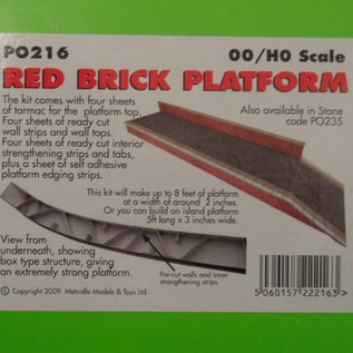 Metcalfe Metcalfe PO216 Red brick platform (H0/OO gauge)