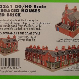Metcalfe Metcalfe PO261 Red brick terraced houses (H0/OO gauge)