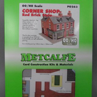 Metcalfe Metcalfe PO263 Laden und Kneipe auf der Ecke in rotem Backstein (Baugröße H0/OO)