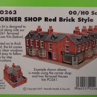 Metcalfe Metcalfe PO263 Red brick corner shop and pub (H0/OO gauge)