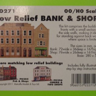 Metcalfe Metcalfe PO271 Bank & shop (H0/OO gauge)