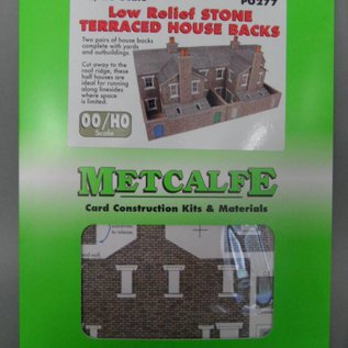 Metcalfe Metcalfe PO277 Reihenhäuser in grauem Stein, nur Rückseiten (Halbrelief/Hintergrundmodell) (Baugröße H0/OO)