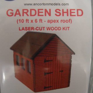 Ancorton Models Ancorton OOSH2 Garden shed, laser cut kit (H0/OO gauge, lasercut)