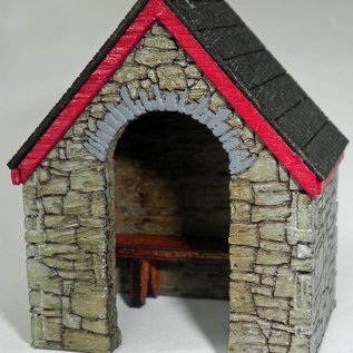 Ancorton Models Ancorton OOBUS1 Haltestelle/Wartehäuschen (Spur H0/OO, lasercut)