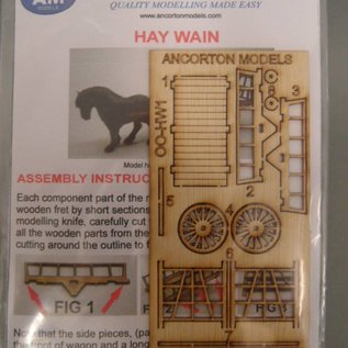 Ancorton Models Ancorton OOHW1 Hay wain, horse drawn (H0/OO gauge, lasercut)