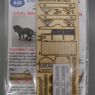 Ancorton Models Ancorton OOCW1 Coal wagon, horse drawn (horse not included) (H0/OO gauge, lasercut)