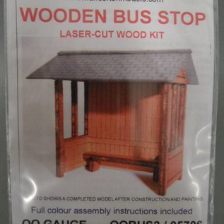 Ancorton Models Ancorton OOBUS2 Wooden bus stop (H0/OO gauge, lasercut)