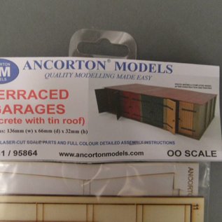 Ancorton Models Ancorton OOTG1 Garageboxen (Schaal H0/00, lasercut)