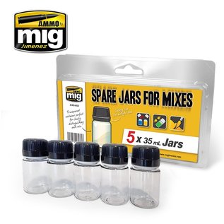 MIG Jimenez MIG 8033 SPARE JARS FOR MIXES (5 x 35 ml jars)