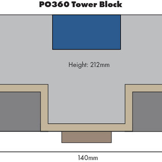 Metcalfe Metcalfe PO360 Tower block (low relief) (H0/OO gauge)
