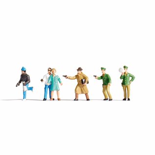 NOCH Noch 15096 Böse Buben und Polizisten (Spur H0), 6 Figuren