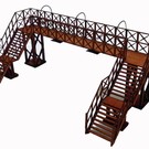 Ancorton Models Ancorton OOST5 Wooden platform footbridge kit (H0/OO gauge, lasercut)