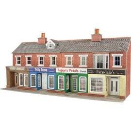 Metcalfe Metcalfe PO272 Low relief red brick shop fronts (H0/OO gauge)