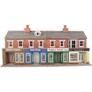 Metcalfe Metcalfe PO272 Low relief red brick shop fronts (H0/OO gauge)