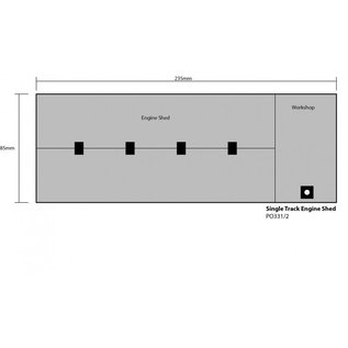 Metcalfe Metcalfe PO331 Single track engine shed in red brick (H0/OO gauge)