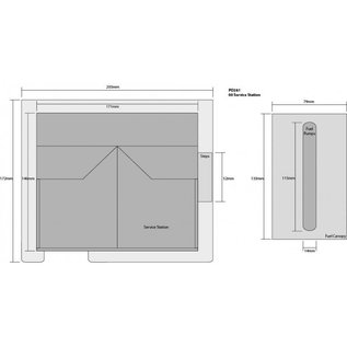 Metcalfe Metcalfe PO281 Service station (H0/OO gauge)