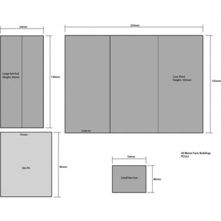 Metcalfe Metcalfe PO252 Manor farm buldings (H0/OO gauge)