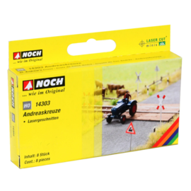 NOCH Noch 14303 Andreaskruisen (Schaal H0) 8 stuks