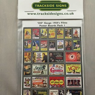 Trackside Signs Kino-Werbungsposter aus den 50ern (Serie 1) (Baugröße H0/OO)