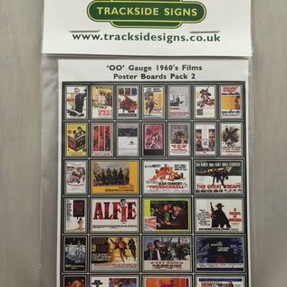 Trackside Signs Filmposters 1960 Deel 2 (Schaal H0/00, Stickers)