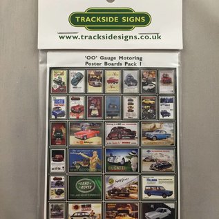 Trackside Signs Autoreclame-posters (Schaal H0/00, Stickers)