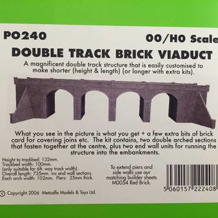 Metcalfe Metcalfe PO240 Red brick viaduct (H0/OO gauge)