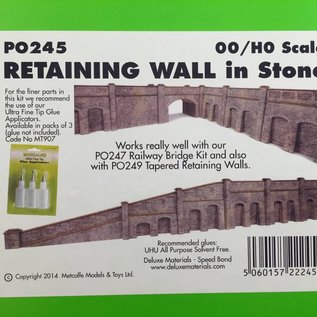Metcalfe Metcalfe PO245 Retaining wall in stone (H0/OO gauge)