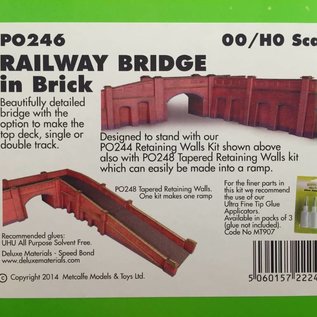 Metcalfe Metcalfe PO246 Railway bridge in red brick (H0/OO gauge)