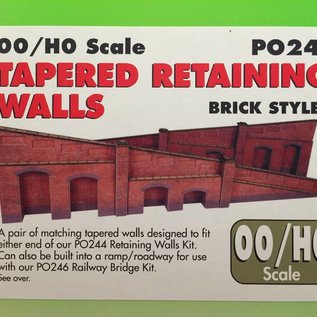 Metcalfe Metcalfe PO248 Arkadenstützmauer, steigend, in rotem Backstein (Baugröße H0/OO)