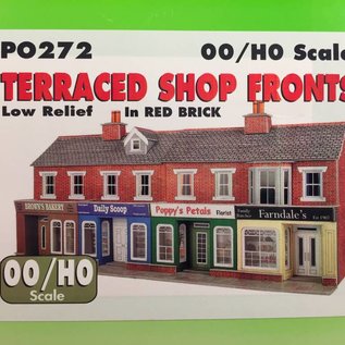 Metcalfe Metcalfe PO272 Low relief red brick shop fronts (H0/OO gauge)