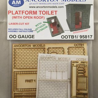 Ancorton Models Ancorton OOTB1 Platform toilet block ( OO/HO gauge, lasercut)