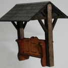 Ancorton Models Ancorton OOVS1 Village seat with roof (H0/OO gauge, lasercut)