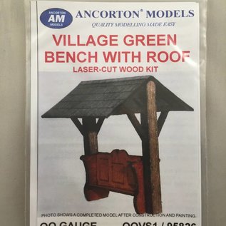 Ancorton Models Ancorton OOVS1 Village seat with roof (H0/OO gauge, lasercut)