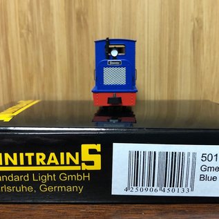 Minitrains Minitrains 5013 Gmeinder Lokomotive in blue with red chassis