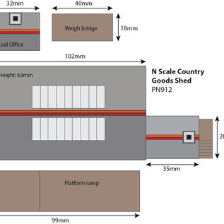 Metcalfe Metcalfe PN912 Güterschuppen (Spur N)