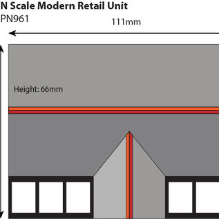 Metcalfe Metcalfe PN961 Modern retail unit (N gauge)